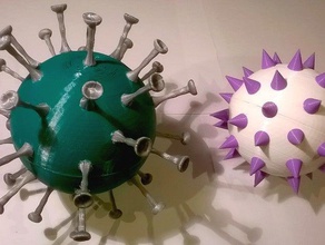 two viruses archi888 biology 3d print model - Mito3D