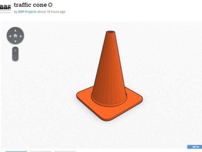 cone de trânsito rc veículos laranja 3d print model - Mito3D