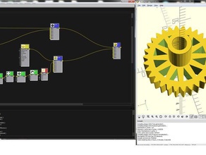 gear node test robotics graphscad nodal editor openscad 3d print model - Mito3D