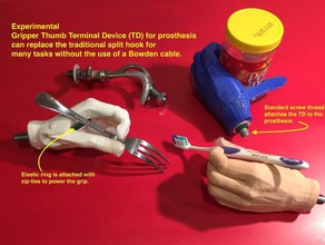 pince pouce terminal l'ingénierie appareil d'assistance la technologie activer prothèse de main 3d print model - Mito3D