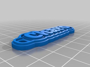 mi personalizados multilínea tag llavero de charo llaveros 3d print model - Mito3D
