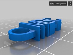 mon message personnalisé keychain organisation 3d print model - Mito3D