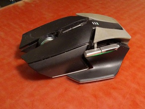 razer ouroboros custom back computer gaming mouse 3d print model - Mito3D