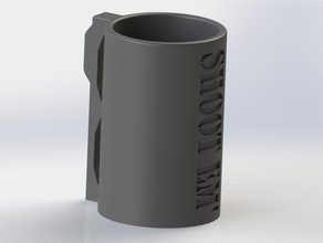 colpo di canna fucile sparato in vetro sport all'aperto 3dprintable alcol tazza cicchetto 3d print model - Mito3D