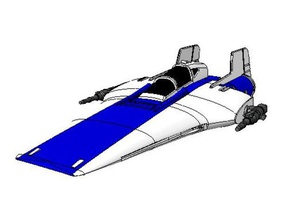 sw R11 başlandı 3d baskı mcquarrie scifi star wars starfighter masa üstü x-wing minyatür 3d print model - Mito3D
