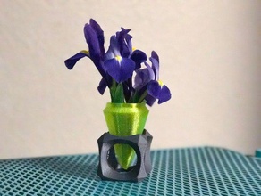 burhop vase art abstraite de la conception fleurs science sculpture 3d print model - Mito3D