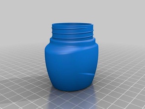 kleine Flasche threaded cap Container bottle 3d print model - Mito3D