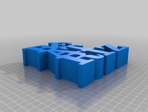 meu personalizados variável word escultura esculturas 3d print model - Mito3D
