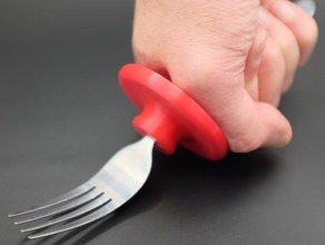 garfo punho garde despeje fourchette a cozinha jantar dispositivo assistencial desativado ergotherapie terapia ocupacional 3d print model - Mito3D