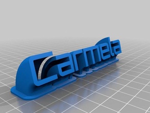 carmela name plate office customized 3d print model - Mito3D