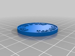 junto chip las monedas insignias personalizado 3d print model - Mito3D