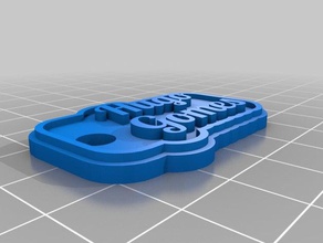 hugo porta chaves keychains customized 3d print model - Mito3D