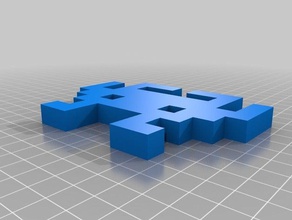 meine angepasste space invaders video Spiele 3d print model - Mito3D