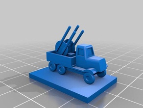 anti-aircraft truck panzerkampf toys games 1300 5mm ww2 3d print model - Mito3D