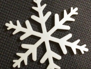 flocon de neige, arbre noël décor art décoration pendentif blanc 3d print model - Mito3D