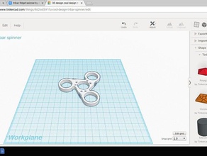 tribar fidget giratório gadgets 3d print model - Mito3D