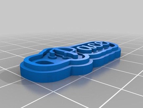 ritmo i portachiavi personalizzato 3d print model - Mito3D