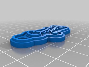 le cristal de porte-clés personnalisé 3d print model - Mito3D