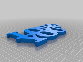 meine angepasste variable Wort Skulptur Skulpturen 3d print model - Mito3D