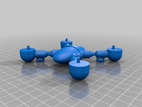 drone fermacarte 3d la stampa cool parti in movimento 3d print model - Mito3D