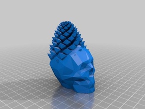 pomme de pin crâne 3d l'impression 3d print model - Mito3D