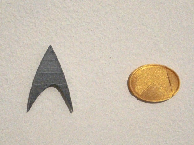 star trek tng combadge communictaor il costume sci-fi badge 3D print model - Mito3D