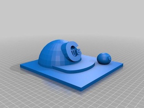 cubs hat ball 3d printing 3d print model - Mito3D