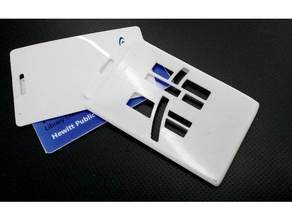 id titulaire de la carte bureau nom balise fournitures sécurisé sécurité tinkercad 3d print model - Mito3D