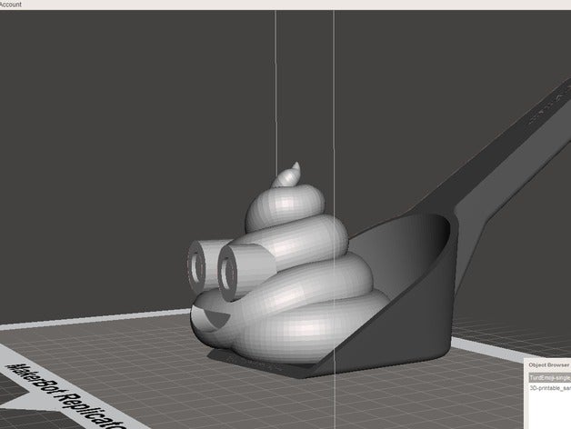 shoveled poo emoji 3d printing scooper 3D print model - Mito3D