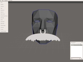 yüz maskesi bıyık 3d baskı 3d print model - Mito3D