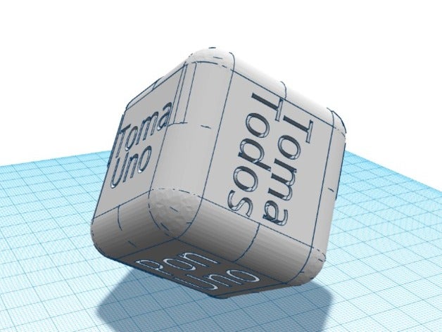 toma todos mourir dé amusant jeu jeux dessus de table tinkercad 3D print model - Mito3D