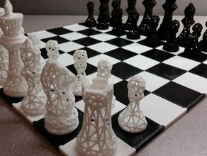 snap fit chessgame board chess 3d print model - Mito3D