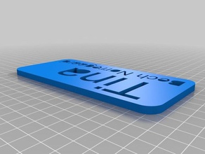 tina name tag 3d printing 3d print model - Mito3D