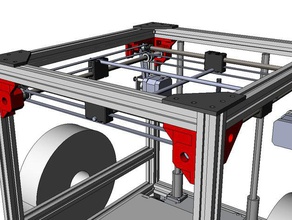 sharp gantry ultimaker 2 aluminum extrusion 3d printer parts 3d print model - Mito3D