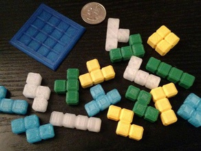 tetris 4x4x4 rompicapo cubo puzzle 3d print model - Mito3D
