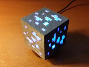 minecraft ore lamp inserts decor gaming glow lamps mojang 3d print model - Mito3D
