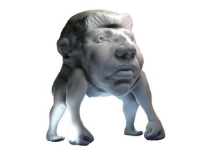 homme lun sculptures le monstre animal de compagnie 3d print model - Mito3D
