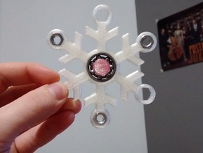 snowflake edc spinner mechanical toys 608zz 608 bearing fidget skate 3d print model - Mito3D