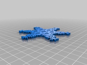 aidans new snowflake interactive art customized 3d print model - Mito3D
