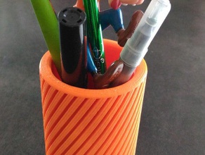 pot &agrave lápis de cor office 3d print model - Mito3D