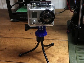 gopro tripod mount print place nut camera 3d print model - Mito3D