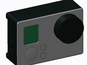 gopro hero 3 modello fotocamera 3d print model - Mito3D