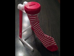 christmas birthdaydonate sock piggy bank construction toys gift coin happy birthday 3d print model - Mito3D