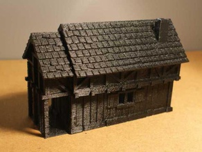 small village inn buildings structures 28mm frostgrave gasthaus house model mordheim rpg scatter terrian tabletop game 3d print model - Mito3D