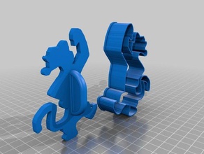tigrão cortador de biscoito remoção do selo agregado familiar suprimentos cookies winnie-the-pooh 3d print model - Mito3D