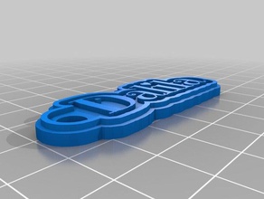 dalila porta chaves keychains customized 3d print model - Mito3D