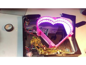 infinito corazón decoración arduino micro los corazones espejo sensor de distancia infrarrojo motor neopixel la tira pcb 3d print model - Mito3D