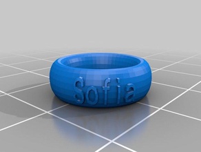 mon texte personnalisé ringbraceletcrown sofia enfant la mode 3d print model - Mito3D