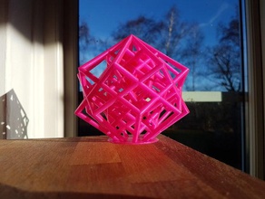lattice cube 3d printer torture test heart inside printing tests 3d print model - Mito3D