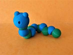 vermy worm giocattolo i giocattoli giochi Stampante 3d bambini pla prusa nastro di gomma 3d print model - Mito3D